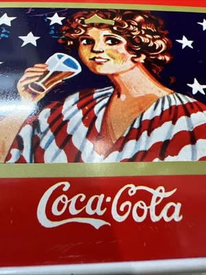 Coca Cola Coke Vintage Tin Recipe Box Tin Vintage WITH fileing CARDS - Image 1 of 4