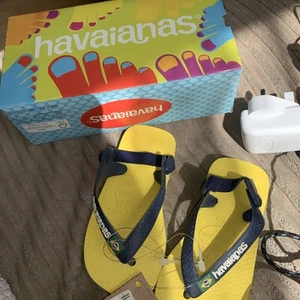 Baby Brazil Logo Navy Havaianas 21 - Picture 1 of 4