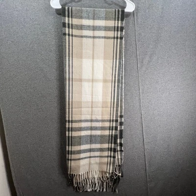 Banana Republic Camel Hair Women's Scarves Tan Brown Plaid - Image 1 of 4