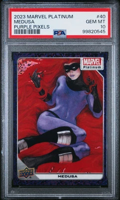 🔥 2023 MEDUSA /35 🔥 Marvel Platinum - Purple Pixels #40 PSA 10 Gem 💎 Mint - Image 1 of 2
