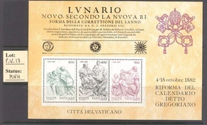 F_V_17 - FOGLIETTI VATICANO.1982 "CENTENARIO RIFORMA CALENDARIO GREGORIANO". MNH - Picture 1 of 1