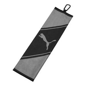 NUEVA toalla de golf Puma Golf triple pliegue - negra/gris - Imagen 1 de 1
