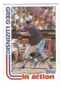 Signed Autographed Greg Luzinski Chicago White Sox 1982 Topps Card #721 w/COA - Picture 1 of 1