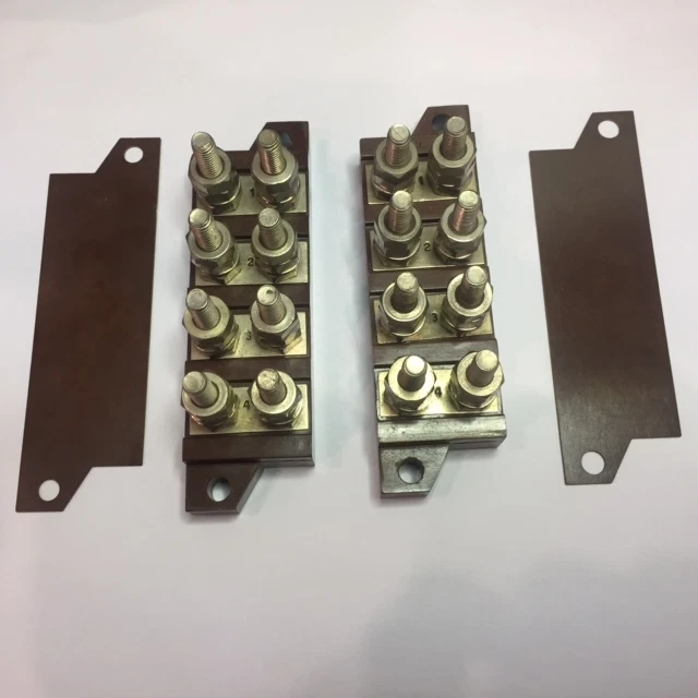 8 pin Point to Point Wiring Terminal Strips (Threaded). NOS. Lot of 2pcs. #34 - Image 1 of 1