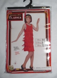 Foro Novedades Rugientes años 20 FLAPPER Niños Halloween Disfraz Set Niña M 8-10 NUEVO - Imagen 1 de 1