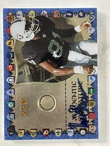 1997 Collectors Edge 22K TIM BROWN Autograph Helmet RAIDERS HOF Auto