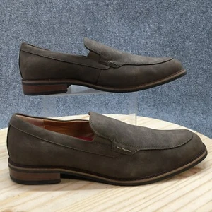 Mocassini vintage corona da uomo 13 M grigio finta pelle casual slip on - Foto 1 di 17