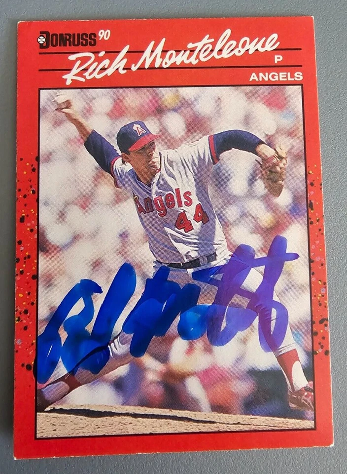 1990 Donruss #462 Rich Monteleone Autographed California Angels Card - Signed - Image 1 of 2