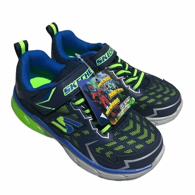 Skechers Sneakers Sport Boys Kids Size 10.5 Thermoflux Nano Grid Navy Wide Fit - Image 1 of 4