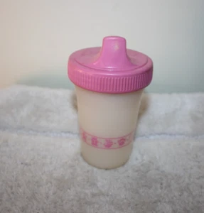 Vintage VTG Playtex Pink Decorated Plastic Spill-Proof Sippy Cup 6 oz USA - Picture 1 of 7