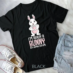 Bunny Costume Rabbit Girls Kids Women T-Shirt Unisex T-shirt - Picture 1 of 12