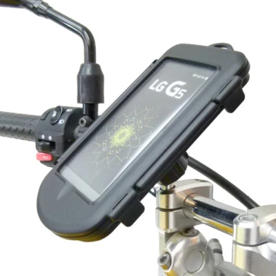 Waterproof Motorcycle Bike M8 Top Clamp Handlebar Mount Holder for LG G5 - Image 1 of 4