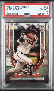 2024 Topps Tribute Jung Hoo Lee #25 Rookie SP Variation SF Giants PSA 8 - Picture 1 of 2