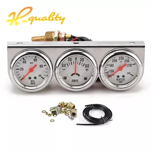 Car universal sensor triple instrument water temperature oil pressure current - Picture 1 of 8