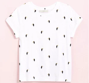 NEW NWT Loft Toucan NEW Crew Tee Size: S Color: White Style# 541750 - Picture 1 of 2