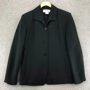 Jones Wear Blazer Womens 6 Black Button Up Collared Pockets Office Career Work - Picture 1 of 10