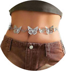Sexy Butterfly Body Chain Silver Metal Waist Chains Butterfly Pendant Belly Chai