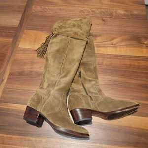 Vintage Frye Women's Size 7M Clara Over the Knee Riding Tall Brown Leather Boot - Picture 1 of 10