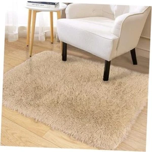 2x3 Area Rugs for Bedroom, Soft Small Throw Rug for Dorm, Soft 2x3 Feet Beige - Picture 1 of 7