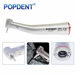 Manipolo LED Dentale 1:5 Aumento Angolo Contrario Stile NSK Fibra Ottica Anello Rosso - Foto 1 di 10