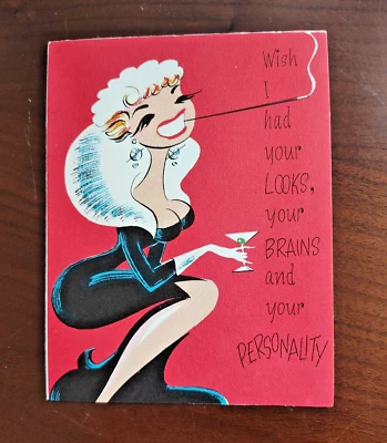 Nueva tarjeta de felicitación de feliz cumpleaños humorística de colección sin usar Novo Rise Foto 1 de 3