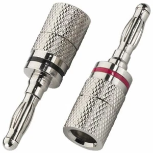 Monacor BP-104 Ls-Bananenstecker-Paar Ø 4 mm-Gespleißte Kontaktführung 150011 - Zdjęcie 1 z 1