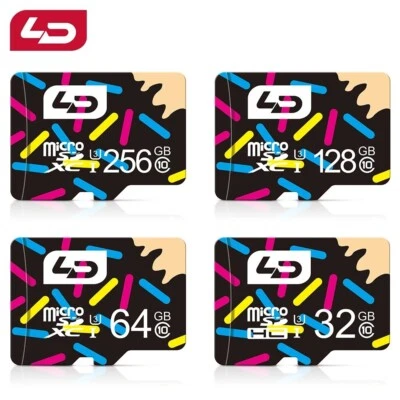 LD 32GB 64GB Micro SD Card 128GB High Speed Memory Card 256GB V30 Mini SD Cards - Image 1 of 4