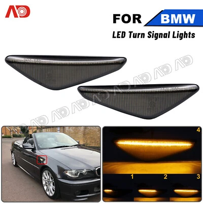 Lámpara marcadora lateral LED de humo secuencial para BMW Serie 3 E46 325Ci 330Ci 2004-2006 Foto 1 de 4