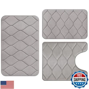 Colorxy Memory Foam Bathroom Rugs - Water Absorbent, Super Soft Non-Slip Bath - Picture 1 of 5