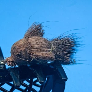 Señuelo de pesca con mosca marrón de 2" hecho a mano pelo natural trucha lubina panfish moscas atadas - Imagen 1 de 8