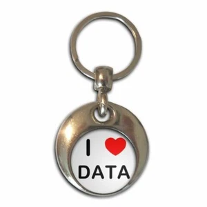 Data I Love Schlüsselanhänger Herz rund Metall (37 mm x 37 mm) - Bild 1 von 2
