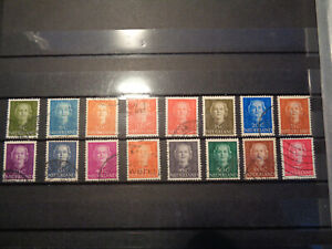 1949 Netherlands complete set Queen Juliana used - 16 stamps