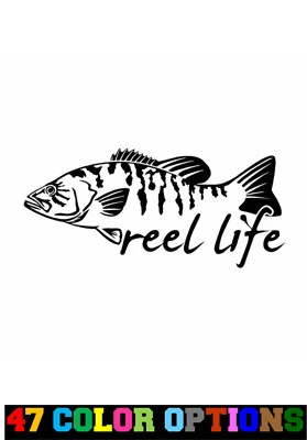 Vinyl Decal Truck Car Sticker Laptop - Hunting Fishing Reel Life - Image 1 of 4
