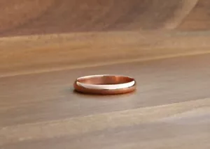 Anillo de joyería artesanal banda unisex suave de cobre sólido puro para hombres mujeres regalo - Imagen 1 de 2