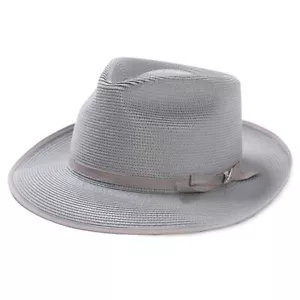 STETSON Unisex Adults Stratoliner Milan Straw Fedora Hat - All Colors & Sizes - Picture 1 of 8
