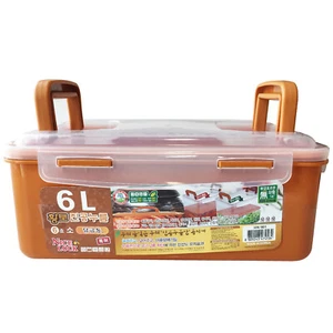 6 Liter BPA Free, Red Clay, Vacuum, Kimchi, Fermentation, Food Container - Picture 1 of 5