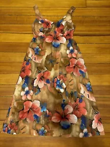 Paradise Hawaii Vintage Dress Honolulu Beautiful Floral Sun Pinup Size 10 - Picture 1 of 7