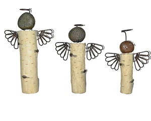 BIG SKY CARVERS TWIG ANGELS Navidad Vacaciones Invierno Decoración Set de 3 - Imagen 1 de 10