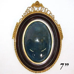Antique French Napoleon III Era 7" Shadowbox Style Oval Frame, for Medal, Award - Picture 1 of 9