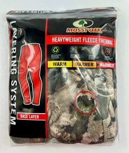 Mossy Oak Pants Men Size Medium Heavyweight Thermal Fleece Base Layer NWT X4 - Picture 1 of 2