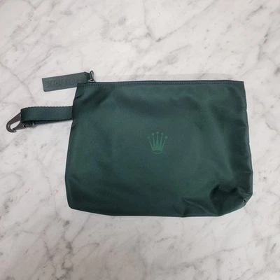 ROLEX Reloj Novedad Verde Pequeña Bolsa de Viaje Bolso sin asas con mosquetón 10" X 8" Foto 1 de 4
