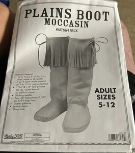 Paquete de mocasín bota lisa de cuero tandy para adultos 6035-00 sin cortar - Imagen 1 de 4