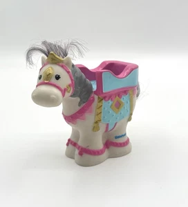 Fisher Price Little People Fairy tail Princess Castle White Horse Blue Saddle - Picture 1 of 5
