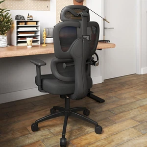 ZZH Ergonomic Office Chair with Adjustable Lumbar Support, 3D Arms and Headre... - Picture 1 of 14