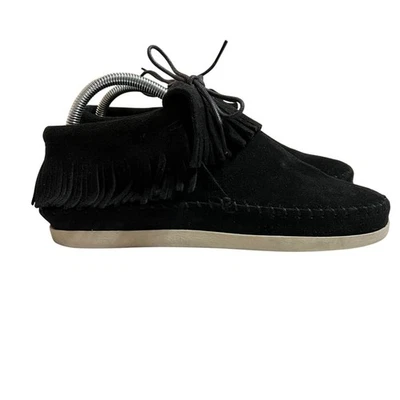Botines mocasín con flecos de gamuza Venice para mujer Minnetonka talla 8 boho hippie Foto 1 de 4