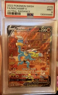 Machamp V 172/189 Alternate Art - 2022 Pokemon Astral Radiance PSA 9 MINT - Image 1 of 2