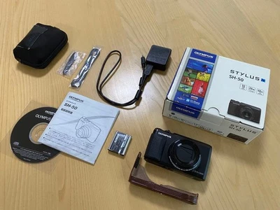 Olympus Stylus SH-50 Black 16MP Compact Digital Camera Tested from Japan - Image 1 of 4