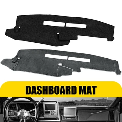 Para Chevrolet K1500 K2500 K3500 1988-1994 Tapete de Painel de Carro Preto - Imagem 1 de 4