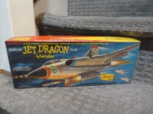 Lindberg 1960 1/48 Swedish Jet Draken Saab J-35 Modellbausatz BRANDNEU - Bild 1 von 6