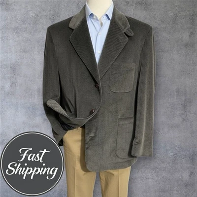 VINTAGE LL Bean Corduroy Jacket Mens L Green Coat Corduroy Tinsulate Insulated - Image 1 of 4